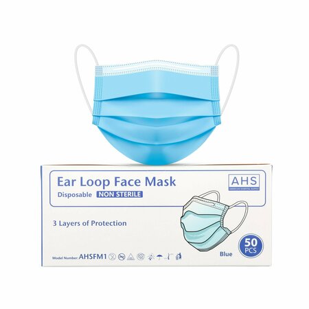 American Hospital Supply Earloop Masks Disposable, 2000PK AHSFM1_CS